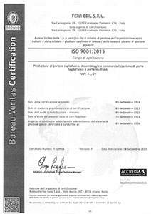Ferr Edil s.r.l. - certificazione ISO 9001:2015